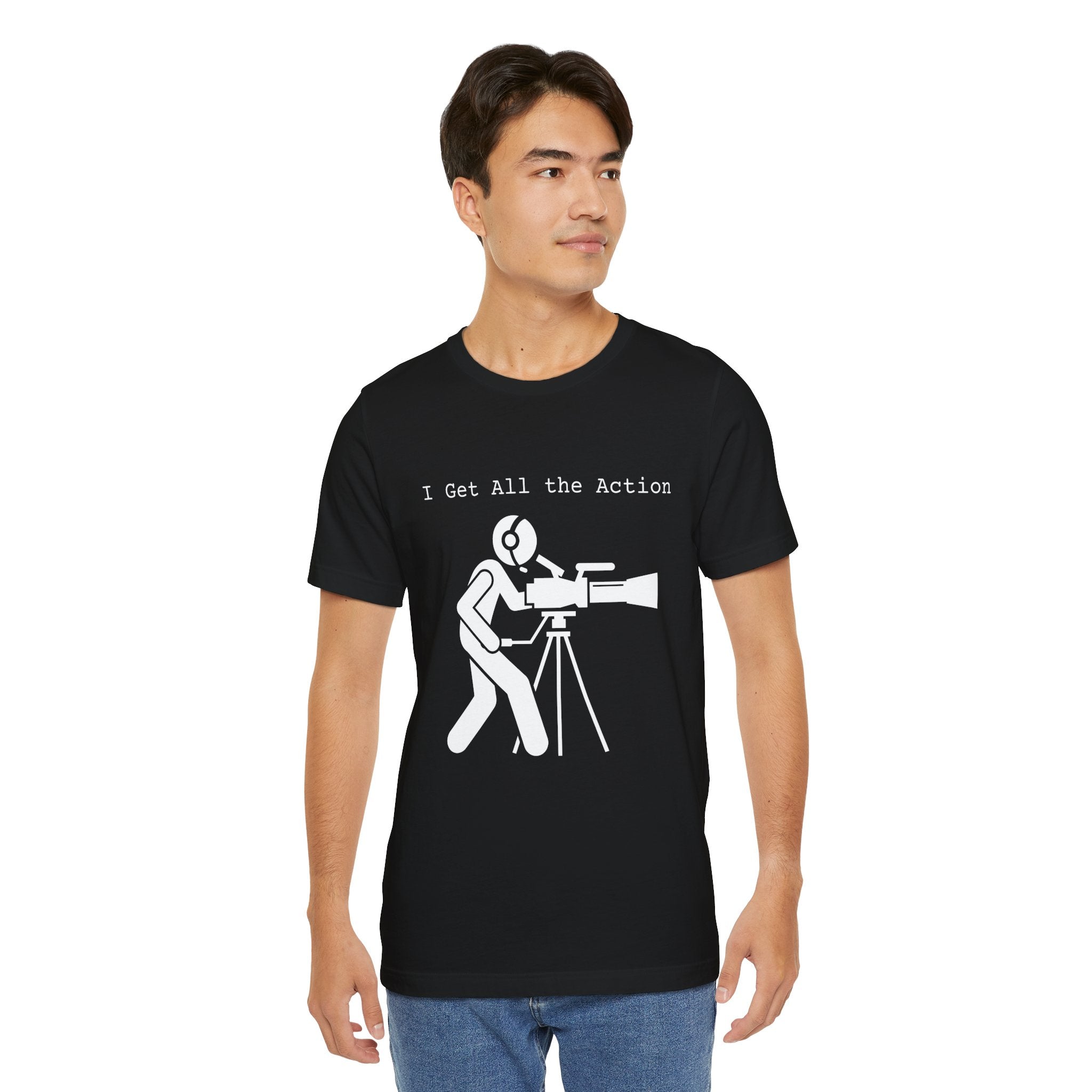 I Get All the Action Camera Department Film Crew Tee