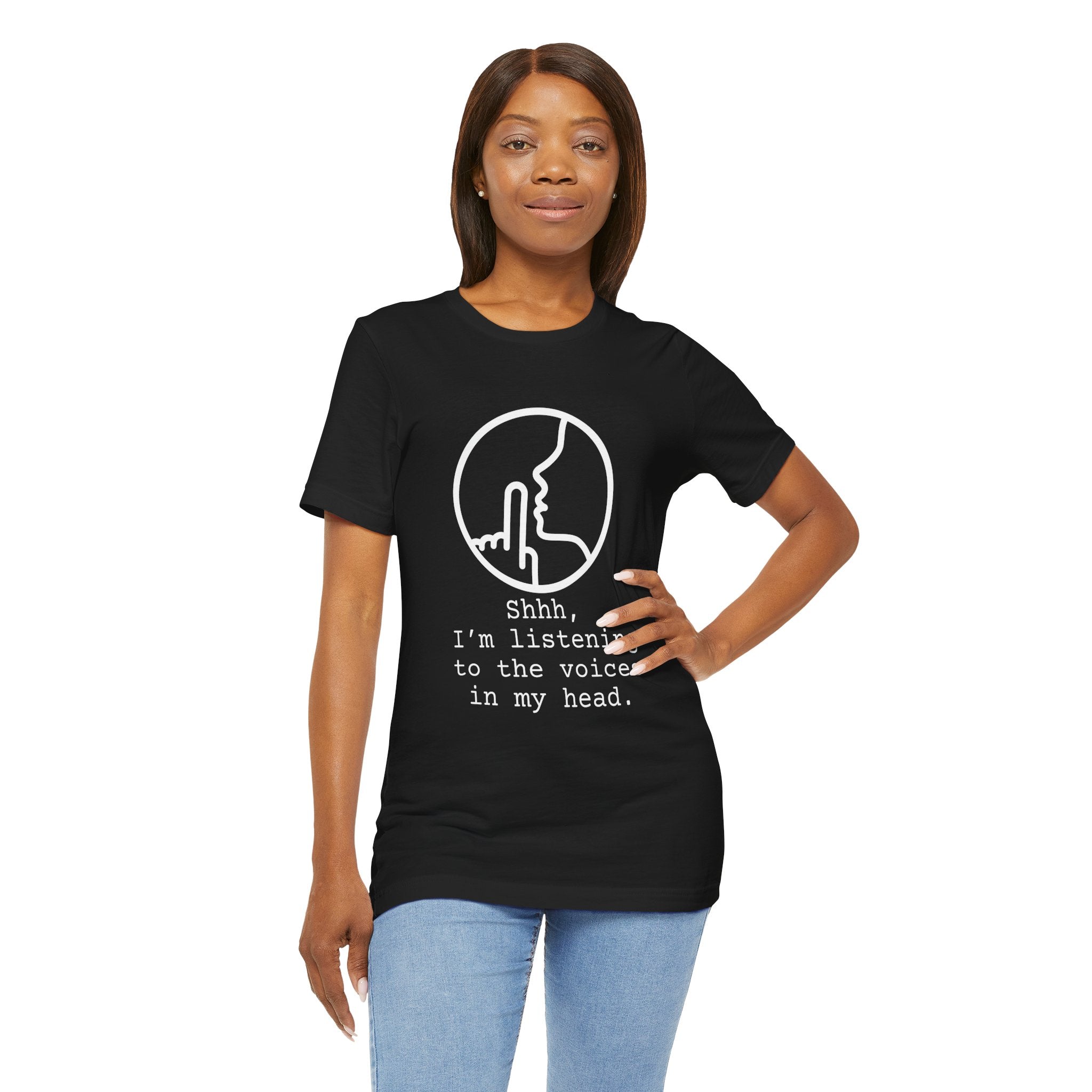 Shhh, I'm Listening to the Voices in my Head Writer Film Crew Tee