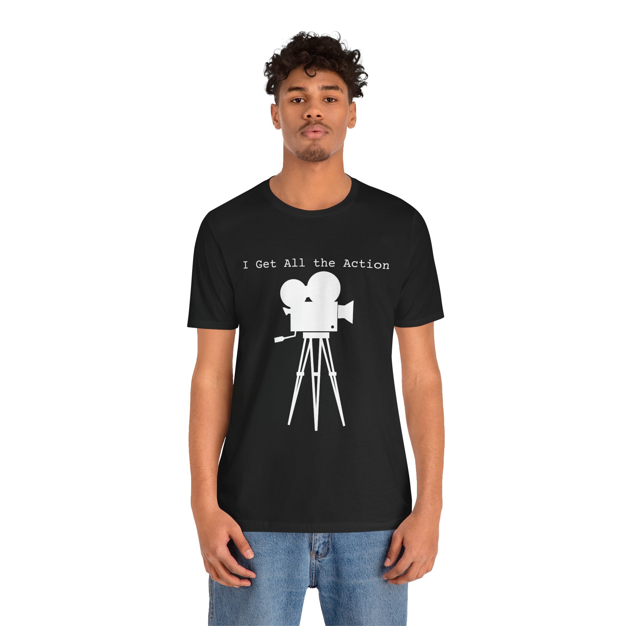 I Get All the Action Camera Department Film Crew Tee